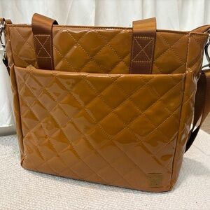 IHKWIP Quilted Patent Tote / Crossbody / Carry-on /Great for Fall 🍂